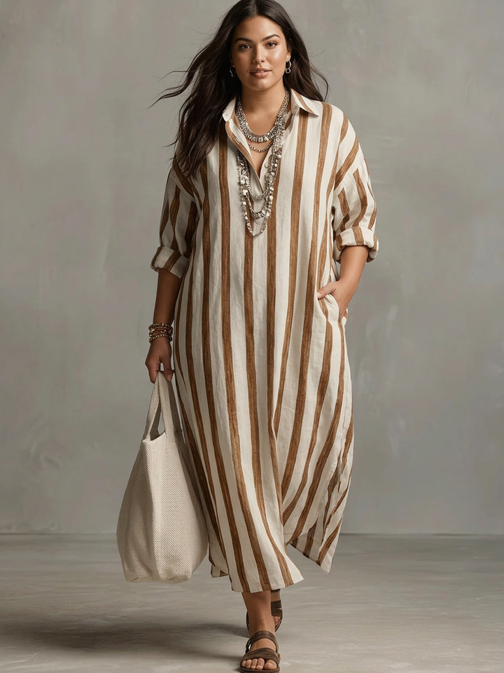 Liora | Abito Maxi Oversized a Righe
