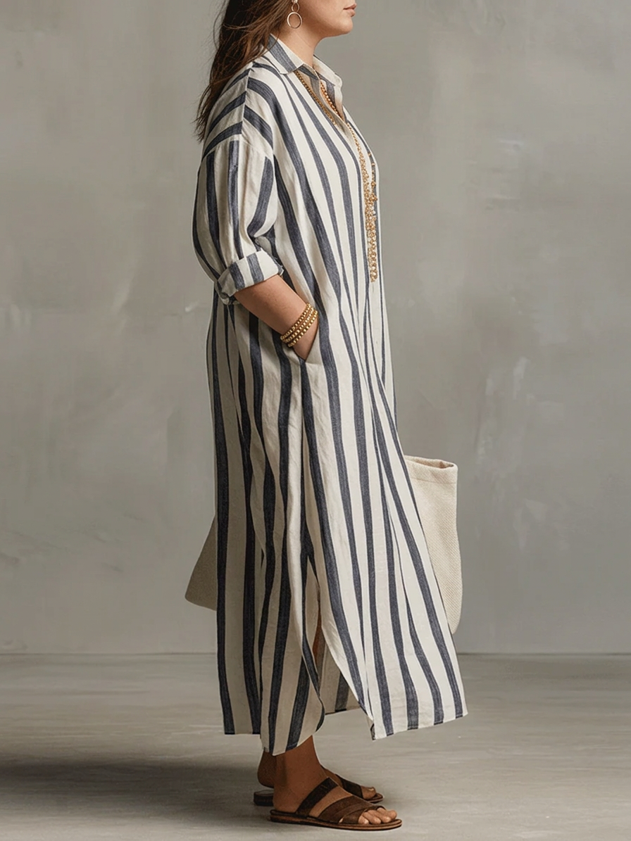 Liora | Abito Maxi Oversized a Righe