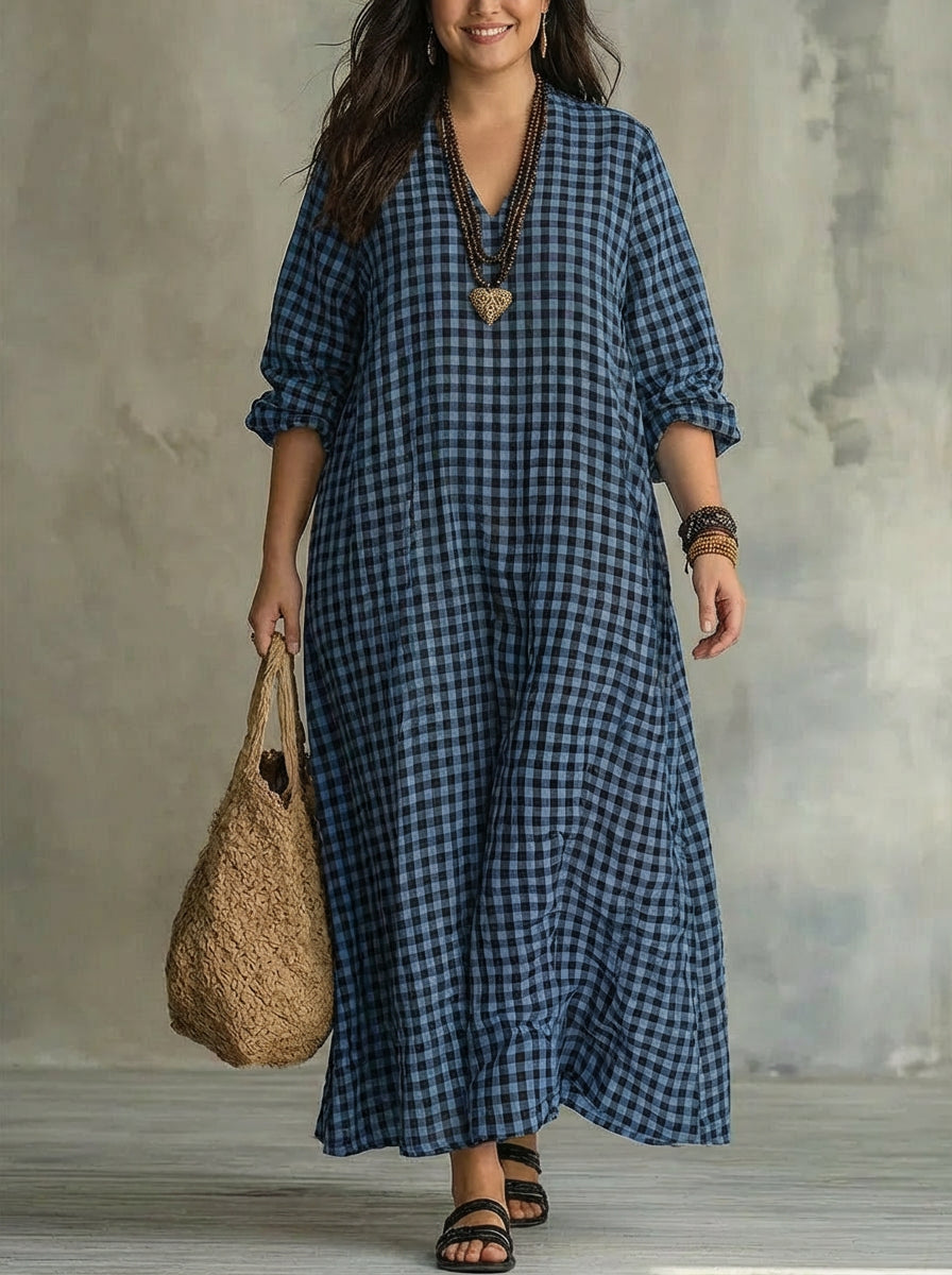 Mila | Vestito Maxi a Quadri