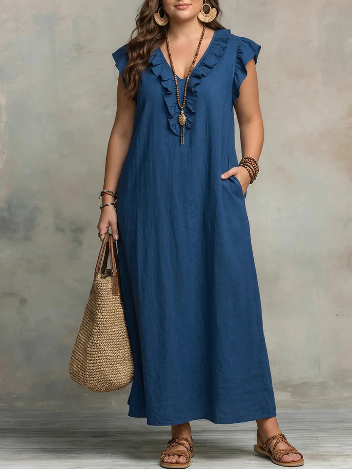 Sienna | Abito Lungo Boho con Volant