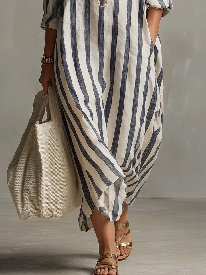 Liora | Abito Maxi Oversized a Righe