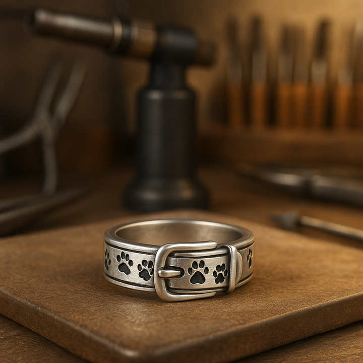 Pawson – Anello con dettaglio a forma di zampa e carattere